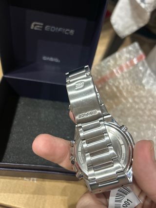 Reloj Casio Edifice Cronógrafo Azul y Plateado 
