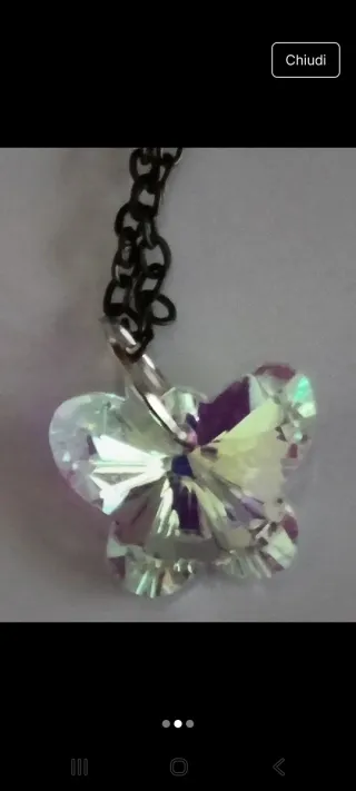 Collana farfalla cristallo