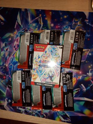 Pack Booster y 6 Sobres Pokémon Inglés prismatic 