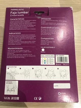 Faja Lumbar Embarazada Farmalastic