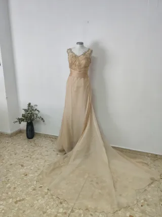 Vestido Pronovias modelo Banda color  Beige .
