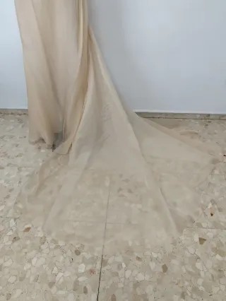 Vestido Pronovias modelo Banda color  Beige .