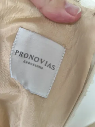 Vestido Pronovias modelo Banda color  Beige .