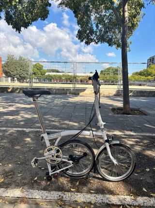 Bicicleta Plegable Brompton Blanca