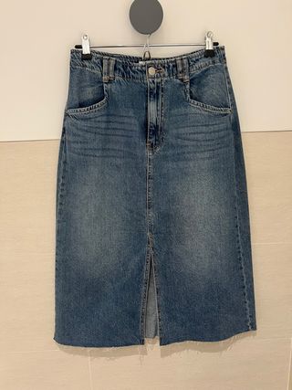 Falda vaquera MIDI azul