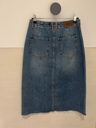 Falda vaquera MIDI azul