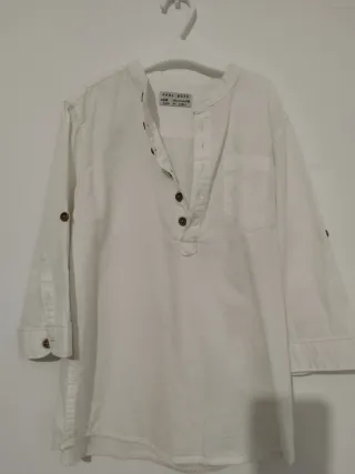 Camisa Zara Boys Talla 8 Años Blanca