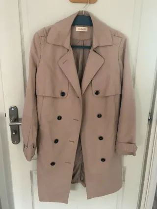 Trench/Gabardina larga beige