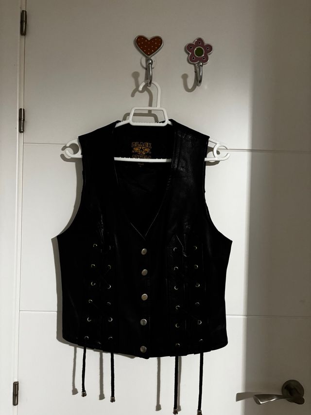 Chaleco de cuero Black Angels