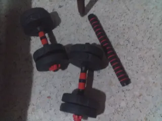 Mancuernas 9kg + Extensor