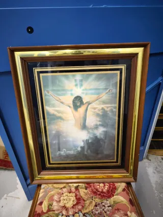 Cuadro antiguo Cristo en la cruz