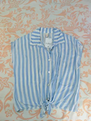 Camisa Nine Closet Rayas Azul Talla Única