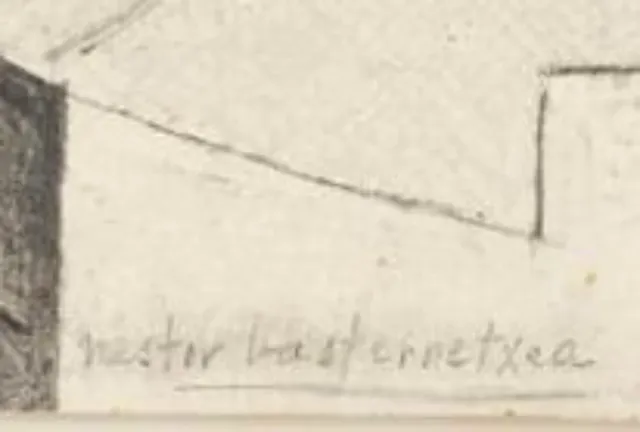 Dibujo original Nestor Basterretxea