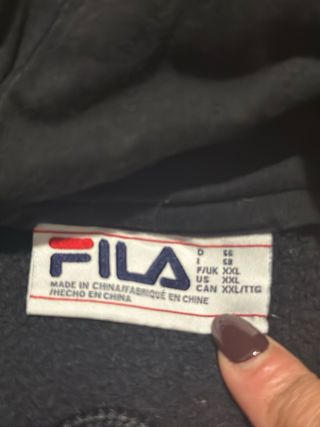 Sudadera Fila Negra Media Cremallera