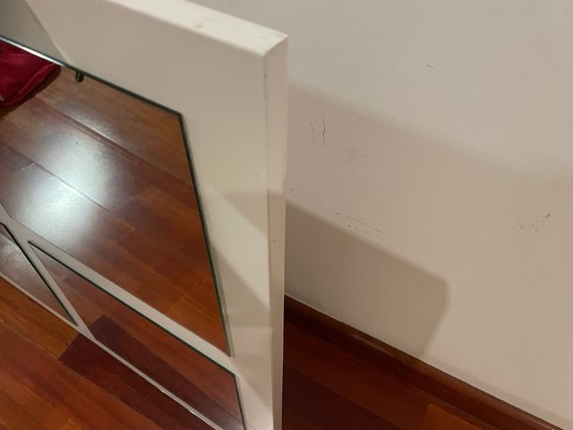 Espejo entrada 85x75 cm blanco