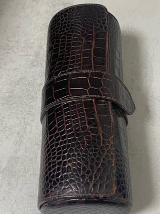 Estuche para Relojes Marrón Cocodrilo