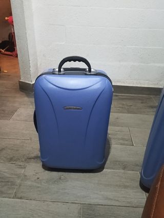 2 Maletas de cabina azul con ruedas 