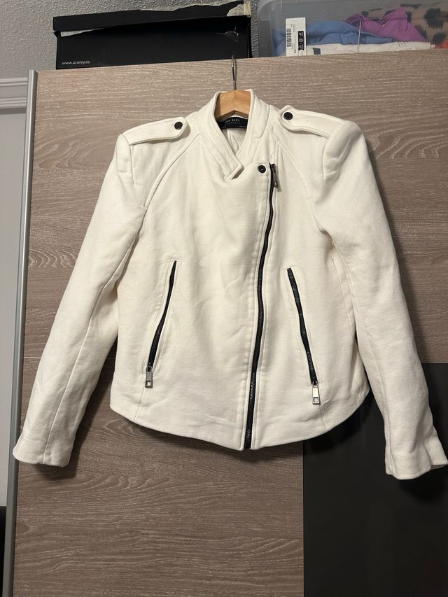 Giacca da motociclista bianca Zara
