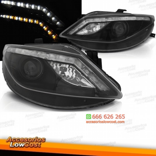 FAROS SEAT IBIZA 6J 08-12 LUZ DIURNA FONDO NEGRO