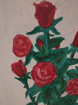 Dipinto Vintage Rose Rosse