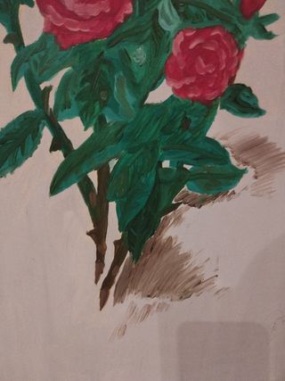 Dipinto Vintage Rose Rosse