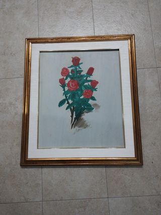 Dipinto Vintage Rose Rosse