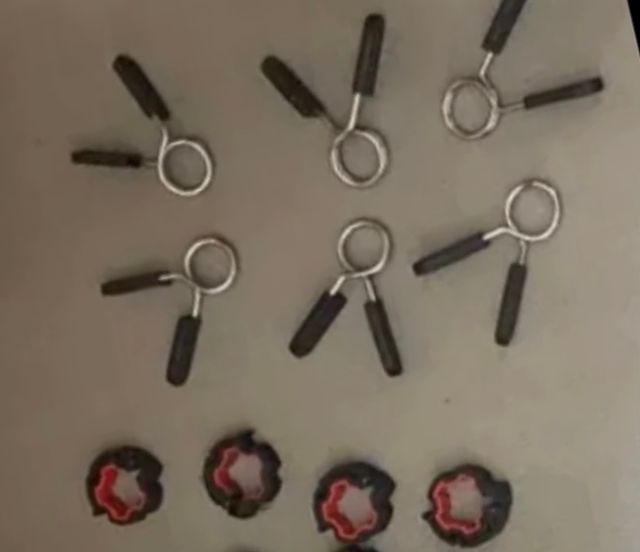 10 CIERRE CLIP PINZA PESAS BARRA GIMNASIO 28mm