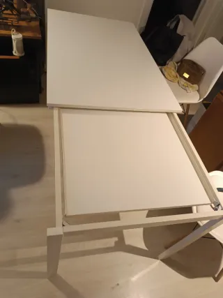 Mesa de salón extensible blanca IKEA