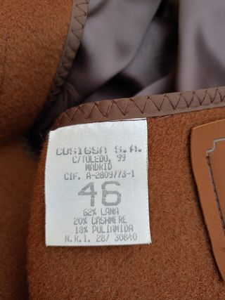 Abrigo de mujer vintage, CACHEMIRE 1638.