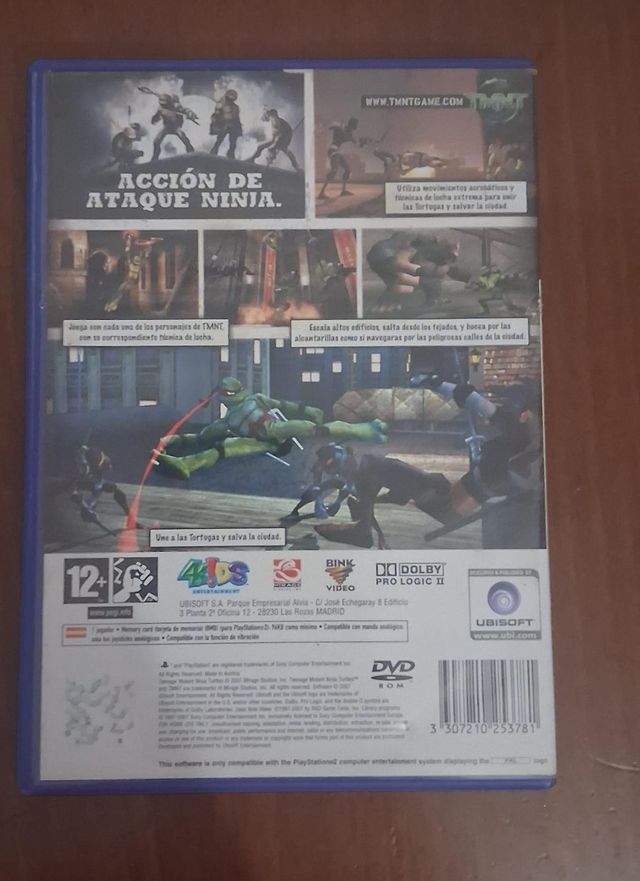 TMNT Tortugas Ninja Jóvenes Mutantes PS2