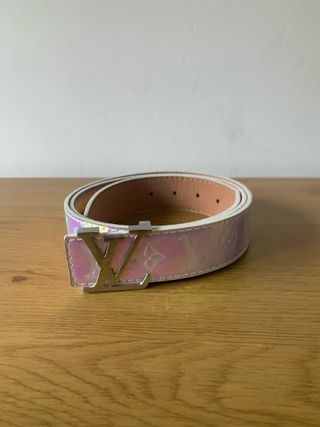 Cinturón Louis Vuitton Rosa y Dorado