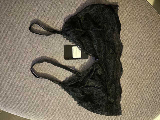 Bralette in pizzo nero