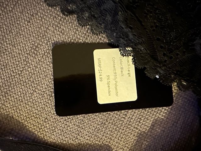 Bralette in pizzo nero