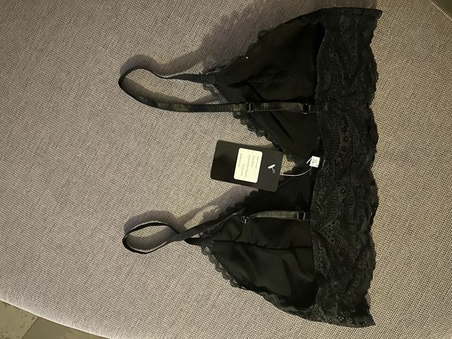 Bralette in pizzo nero