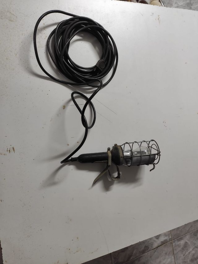 Portalámparas obra 8m cable
