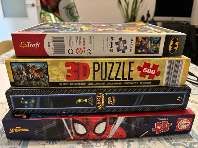 Lote Puzzles Batman, 3D Animales, Magia Borras, Sp