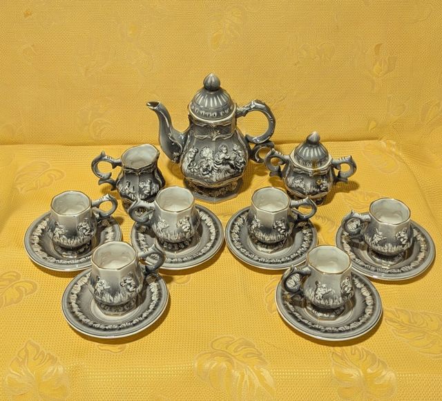 Juego de té café porcelana portuguesa