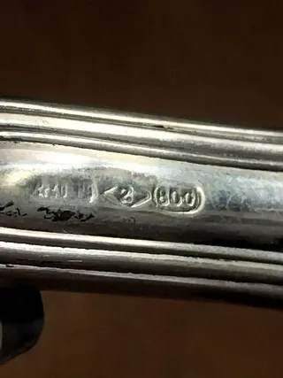 Apribottiglie vintage Argento 800 e Acciaio