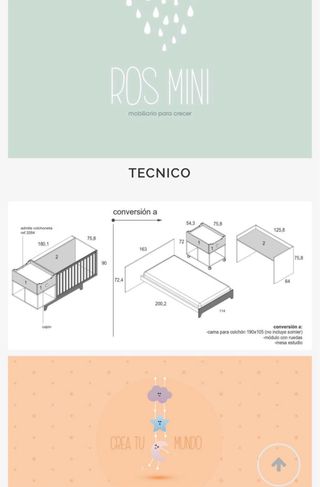 Cuna convertible TIC Ros