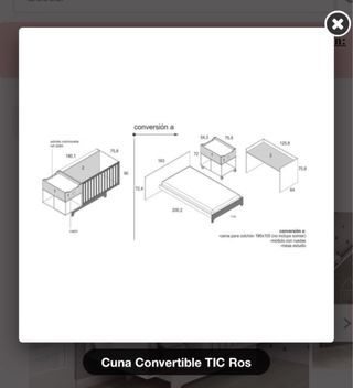 Cuna convertible TIC Ros