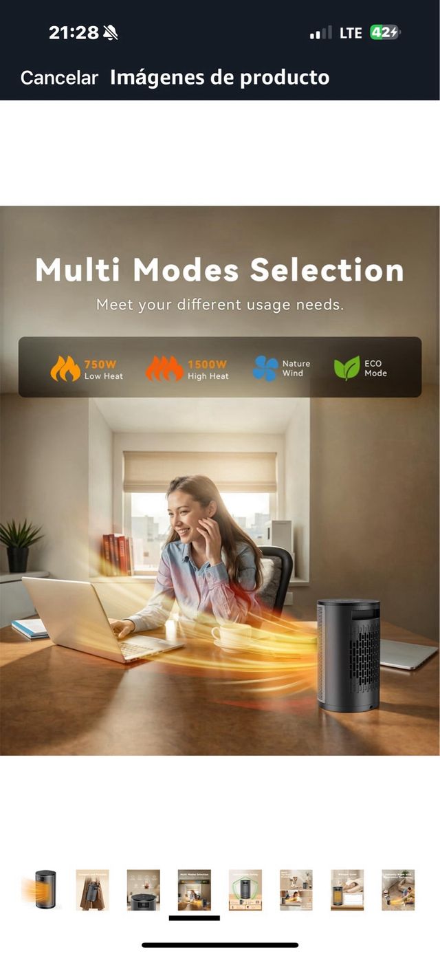 Riscaldatore elettrico PALINTH nero/argento