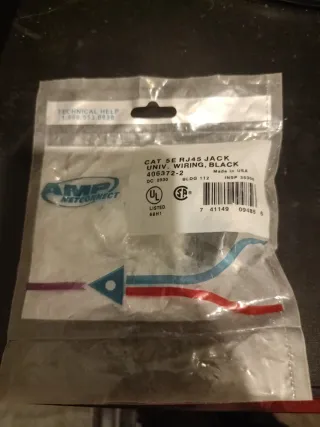 Conector RJ45 Cat 5e Negro