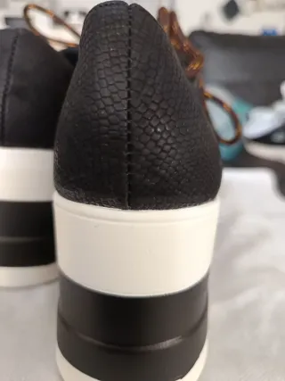 Zapatos cuña plataforma negros talla 39
