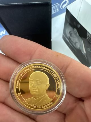 Moneda Francisco Franco Chapado Oro Ed. Limitada