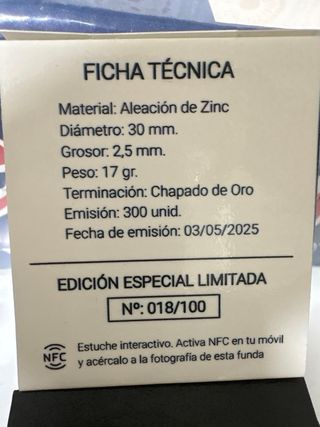 Moneda Francisco Franco Chapado Oro Ed. Limitada