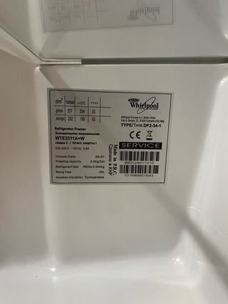 Nevera Whirlpool con gomas nuevas