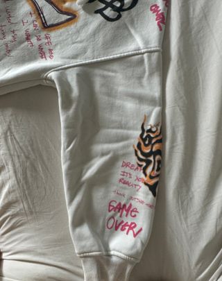 Sudadera blanca con estampado - Bershka