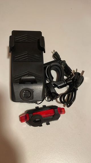 Luz Bicicleta Recargable USB 3 LEDs