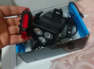 Luz Bicicleta Recargable USB 3 LEDs