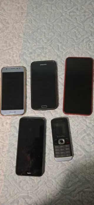Confezione da 5 telefoni Samsung, Redmi e Alcatel